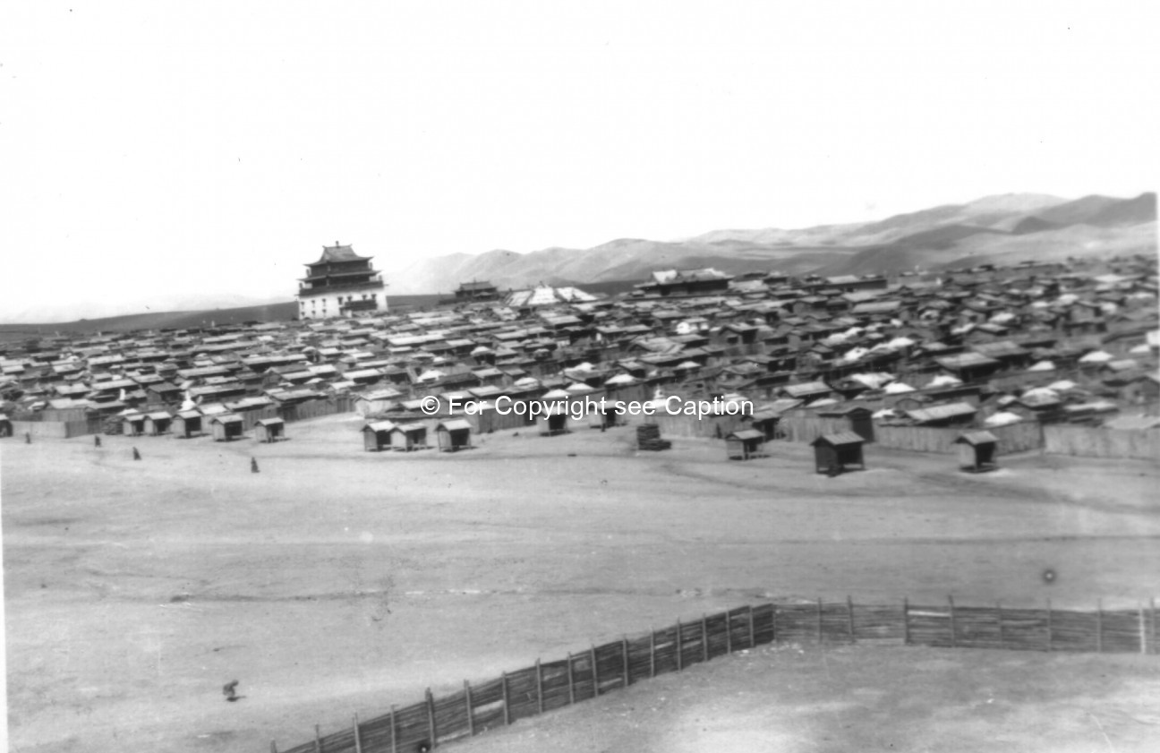 Gandan monastery and its circumambulation road (goroo) from the South-East. Film Archives K-24228